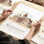 Budapest City Landmark Print Hungary, thumbnail 1 of 7