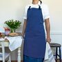 Indigo Blue Two Tone Utility Apron, thumbnail 1 of 4