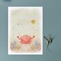 East Of India Sealife Print Crab, thumbnail 1 of 2