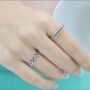 Sterling Silver Linking Stars Adjustable Ring, thumbnail 4 of 5