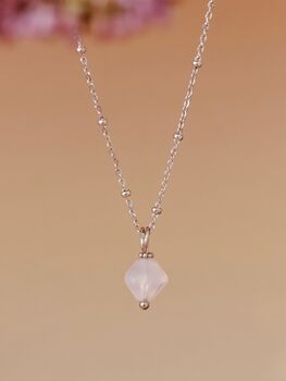 Aurora Rhombus Dendritic Agate Necklace, 7 of 12