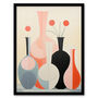 Shadow Vase Symmetry Elegant Pink Orange Wall Art Print, thumbnail 5 of 6