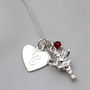 Personalised Silver Fairy Charm Birthstone Necklace, thumbnail 7 of 8