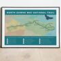 North Downs Way Map Art Print With Tick List, thumbnail 2 of 7