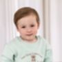 'Our First Father's Day' Personalised Embroidered Bear Sweatshirt Jumper, thumbnail 1 of 8