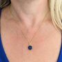The Hexagon Lapis Lazuli Gold Plated Gemstone Necklace, thumbnail 2 of 4