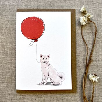 Personalised Shiba Inu Dog Birthday Card, 3 of 6