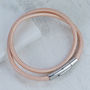 Personalised Sterling Silver And Leather Wrap Bracelet, thumbnail 8 of 8