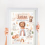 Personalised Keepsake Birth Print Boho Baby, thumbnail 1 of 4