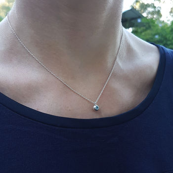 Silver Gemset Orb Necklace, 8 of 10