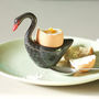 Handmade Ceramic Black Swan Egg Cup, thumbnail 1 of 5