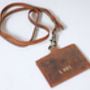 Personalised Leather ID Card Holder With Lanyard, thumbnail 3 of 10