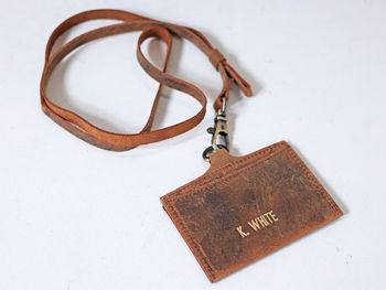 Personalised Leather ID Card Holder With Lanyard, 3 of 10