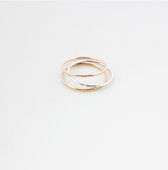Tri Colour Gold Filled Stacking Ring Set, 3 of 11
