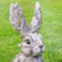 38cm Tall Rabbit Hare Figurine Indoor Or Garden Decor, thumbnail 7 of 7