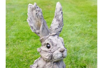 38cm Tall Rabbit Hare Figurine Indoor Or Garden Decor, 7 of 7