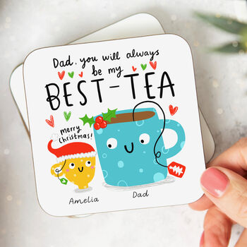 'Dad My Best Tea' Personalised Christmas Mug, 2 of 2