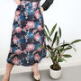 Annie Linen Blend Midi Skirt Koi Print, thumbnail 5 of 8