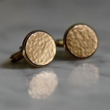 Secret Message Solid Bronze Cufflinks, 2 of 8