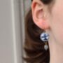 Blue Bird Delft Earrings, thumbnail 2 of 7
