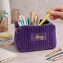 Personalised Soft Velvet Makeup Cosmetic Cube Bag, thumbnail 7 of 8