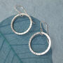 Hammered Sterling Silver Circle Jewellery Set, thumbnail 6 of 7