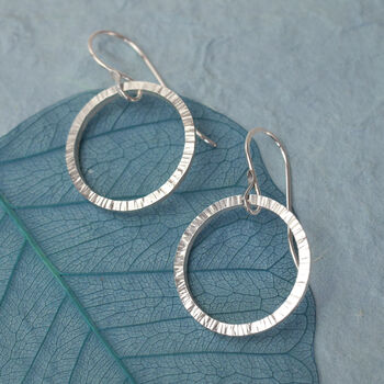 Hammered Sterling Silver Circle Jewellery Set, 6 of 7