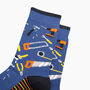 Diy Tools Bamboo Socks In Blue, thumbnail 3 of 5