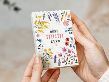 Personalised Wildflower Building Block Gift For Mum, Nan, Grandma, Sister, 8 of 12