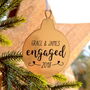 Personalised Flat Engagement Bauble, thumbnail 1 of 2