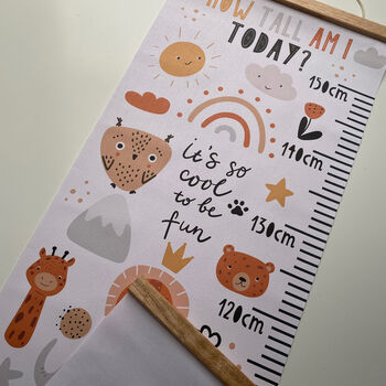 Personalised Abstract Animal Fun Height Chart, 2 of 4