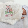 Personalised Embroidered Fox Baby Blanket With Name, thumbnail 5 of 10
