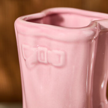 Personalised Large Pink Welly Boots Planter, 5 of 8
