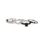 Emerald Cut Crocodile Ring Silver, thumbnail 3 of 5