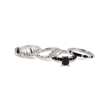 Emerald Cut Crocodile Ring Silver, 3 of 5