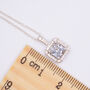 Square Cubic Zirconia Pendant Necklace, thumbnail 3 of 5