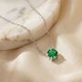 Emerald Moissanite Crystal Sterling Silver Necklace, thumbnail 1 of 4