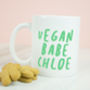 Vegan Babe Personalised Gift Mug, thumbnail 1 of 2