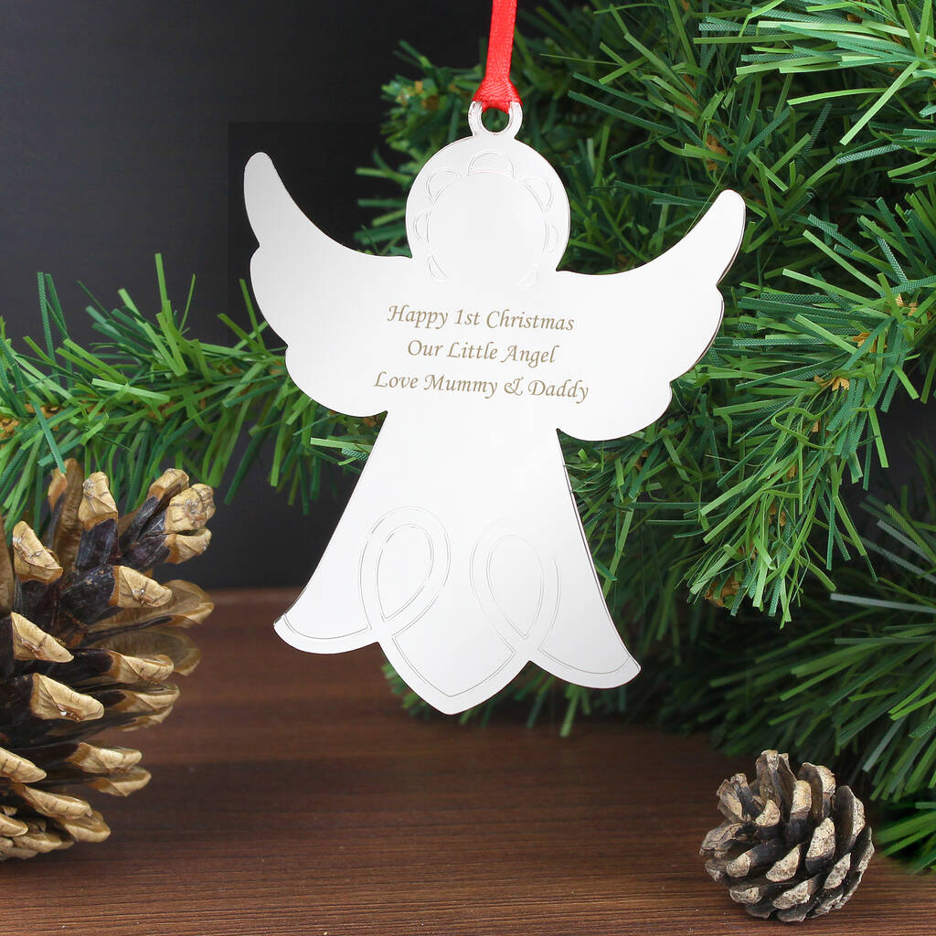 Personalised Angel Tree Decoration, 1 of 3