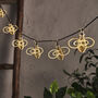 Gold Metal Bee Outdoor Fairy Lights, thumbnail 2 of 2
