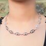 Monogrammed Charm Statement Sterling Silver Bracelet, thumbnail 10 of 11