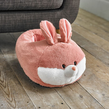 Microwavable Rabbit Foot Warmer Cozy Heated Slippers For Kids And Adults, 3 of 3