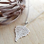 Sterling Silver Birch Leaf Necklace, thumbnail 5 of 7