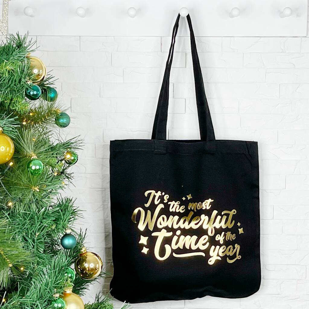 Its A Wonderful Time Of Year Christmas Tote Bag, 1 of 3