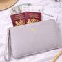 Personalised Saffiano Leather Clutch Bag Zip Pouch, thumbnail 4 of 11