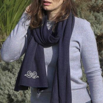 Cashmere Wool Long Personalised Winter Scarf Gift, 2 of 8