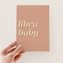 Zodiac Astrology Star Sign Retro Greetings Card, thumbnail 1 of 8