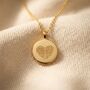 9ct Gold Double Dog Nose Print Heart Necklace, thumbnail 1 of 9