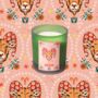 Aries Zodiac Illustration Frosted Green Scented Candle, thumbnail 1 of 3