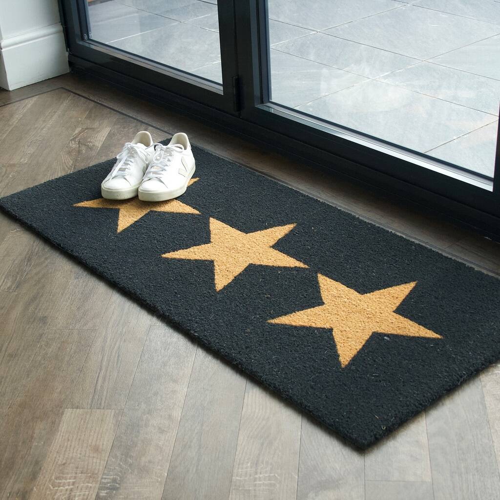 Extra Long Doormat With Three Stars, 1 of 2